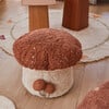 Boletus Mushroom Pouf, Toffee & Natural - Decorative Pillows - 2