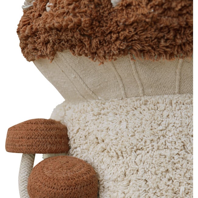 Boletus Mushroom Pouf, Toffee & Natural - Decorative Pillows - 3