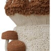 Boletus Mushroom Pouf, Toffee & Natural - Decorative Pillows - 3