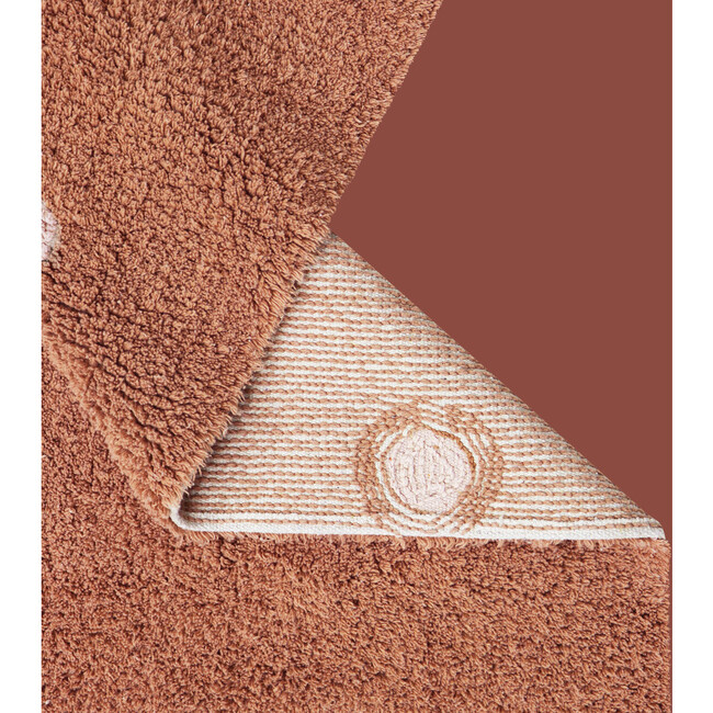 Rectangular Washable Mini Dot Rug, Chestnut & Natural - Rugs - 3