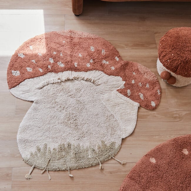 Boletus Washable Rug, Chestnut & Olive - Rugs - 4