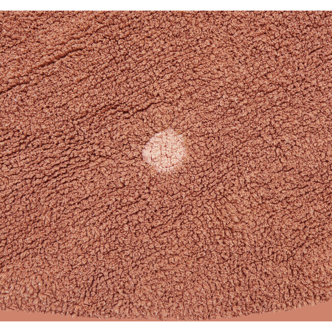 Round Washable Round Dot Rug, Chestnut & Natural - Rugs - 4