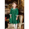 Margaret Christmas Long Sleeve Smocked Dress, Green - Dresses - 2