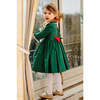 Margaret Christmas Long Sleeve Smocked Dress, Green - Dresses - 3