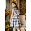 Lilibeth Tartan Flannel Smocked Dress, Blue - Dresses - 3
