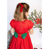 Pauline Classic Christmas Smocked Dress, Red - Dresses - 3