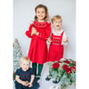 Mary Jane Christmas Bishop Dress, Red - Dresses - 3