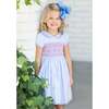 Princess Charlotte Heirloom Smocked Dress, Blue - Dresses - 2