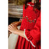 Margaret Christmas Long Sleeve Smocked Dress, Red - Dresses - 4