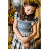 Lilibeth Tartan Flannel Smocked Dress, Blue - Dresses - 4