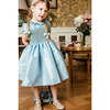 Astrid French Silk Smocked Dress, Azur - Dresses - 2