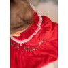 Margaret Christmas Long Sleeve Smocked Bubble, Red - Rompers - 4