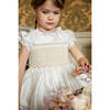 Colombe Silk Ceremony Smocked Dress, Gold - Dresses - 5