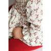 Elizabeth French Floral Smocked Bubble, Red - Rompers - 4