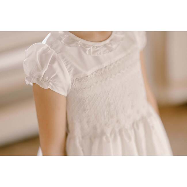 Colombe Silk Ceremony Smocked Dress, White - Dresses - 4