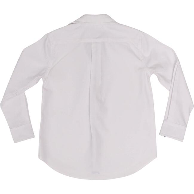 Brooks Gingham Trim Button Down Shirt, Oxford White & Navy - Shirts - 6