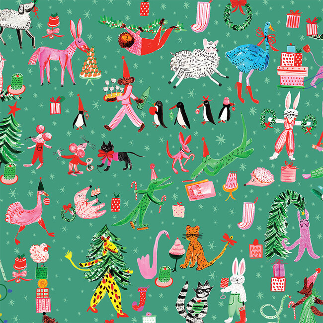 Holiday Party at the Zoo Gift Wrap