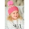 Checker Pom Beanie, Rose - Hats - 2