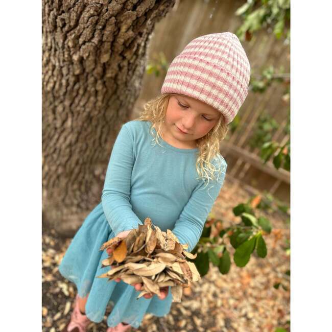 Stripe Beanie, Blush - Hats - 2