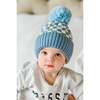 Checker Pom Beanie, Sky - Hats - 2