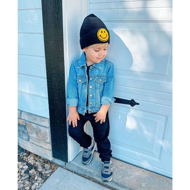 Smiley Beanie, Black - Hats - 4