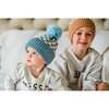Checker Pom Beanie, Sky - Hats - 3