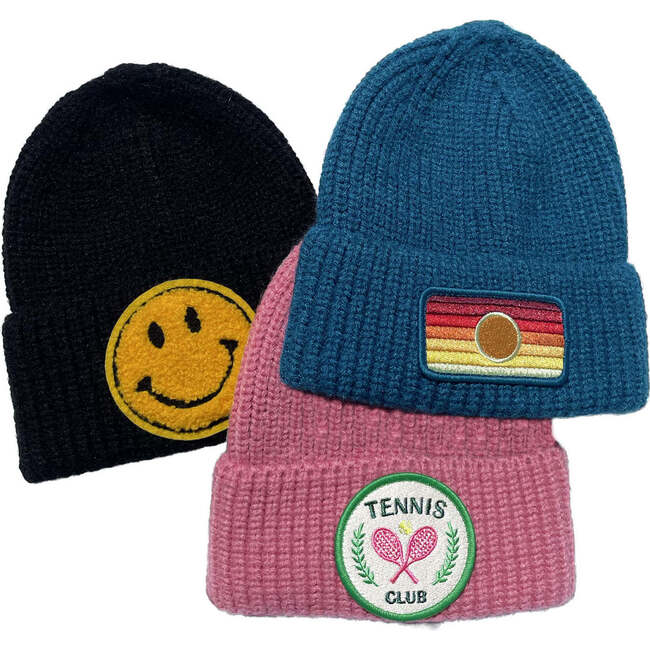 Smiley Beanie, Black - Hats - 5