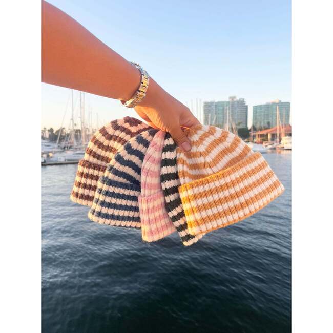 Stripe Beanie, Blush - Hats - 4