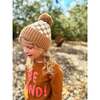 Checker Pom Beanie, Camel - Hats - 5