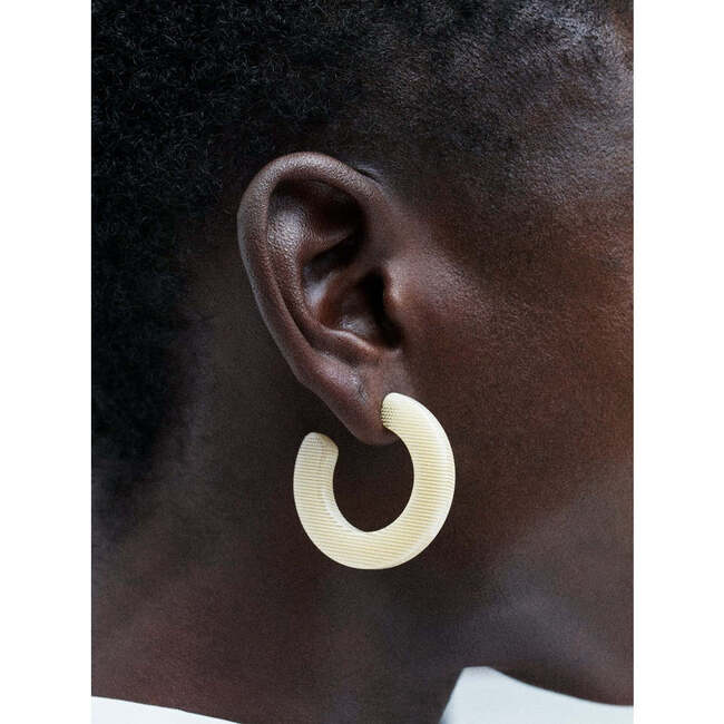 Kate Hoops, Alabaster - Earrings - 2