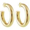 1" Perfect Hoops, Gold - Earrings - 1 - thumbnail