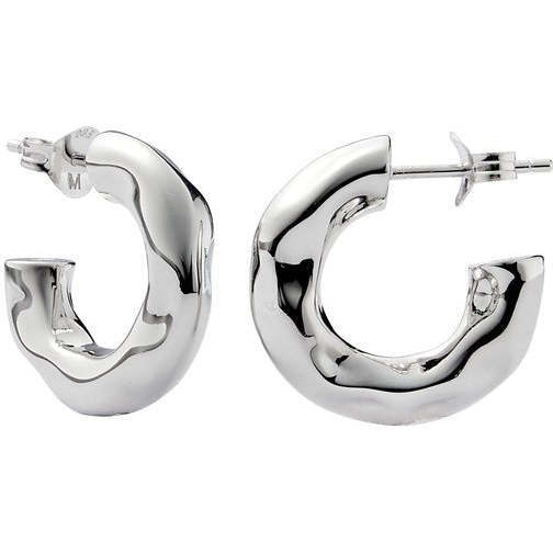 Silver Hoop Machete Earrings 75