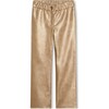 Faux Leather Gold Flare Pants - Pants - 1 - thumbnail