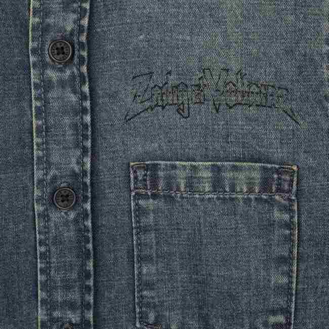 Vintage Festival Cotton Denim Shirt - Shirts - 3