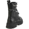 Logo-Print Laces Leather Combat Boots - Boots - 3