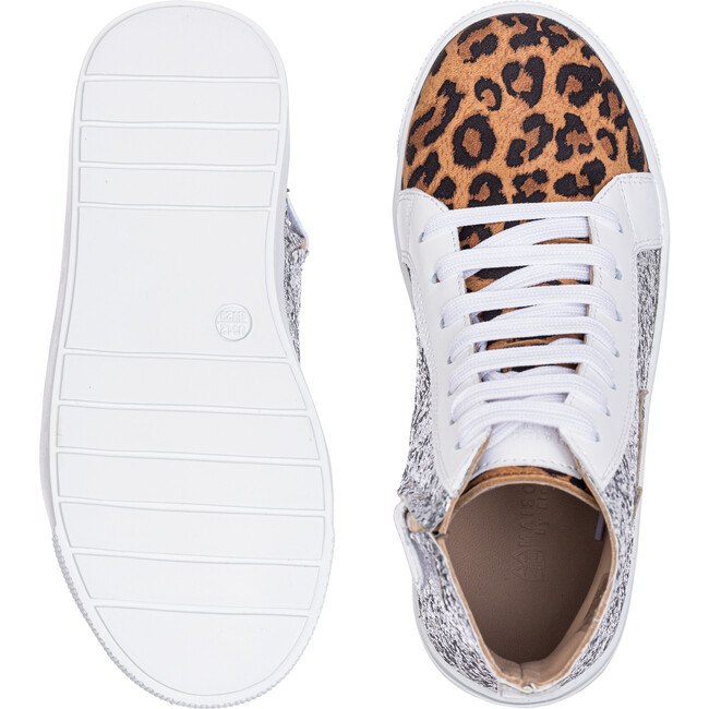 *Exclusive* Rockstar Sneaker, Silver Glitter & Leopard - Sneakers - 2