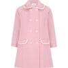 Belgravia Girls Coat, Perfect Pink - Wool Coats - 1 - thumbnail