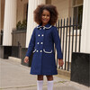 Belgravia Girls Coat, Nautical Blue - Wool Coats - 2