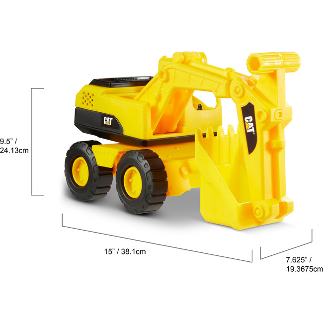 Cat Tough Rigs Construction 15" Toy Excavator , Yellow - Transportation - 2