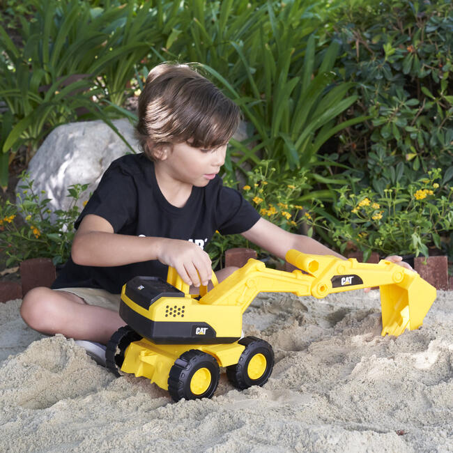 Cat Tough Rigs Construction 15" Toy Excavator , Yellow - Transportation - 3