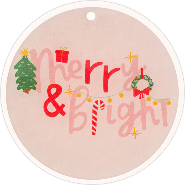 Merry and Bright Acrylic Gift Tags, Set of 3