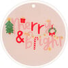 Merry and Bright Acrylic Gift Tags, Set of 3 - Party Accessories - 1 - thumbnail