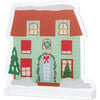 Merry and Bright Acrylic Christmas Village, Green Townhouse - Party Accessories - 1 - thumbnail