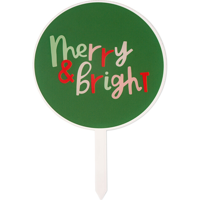 Merry and Bright Acrylic Cake Topper
