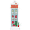 Merry and Bright Acrylic Christmas Village, Blue Townhouse - Party Accessories - 1 - thumbnail