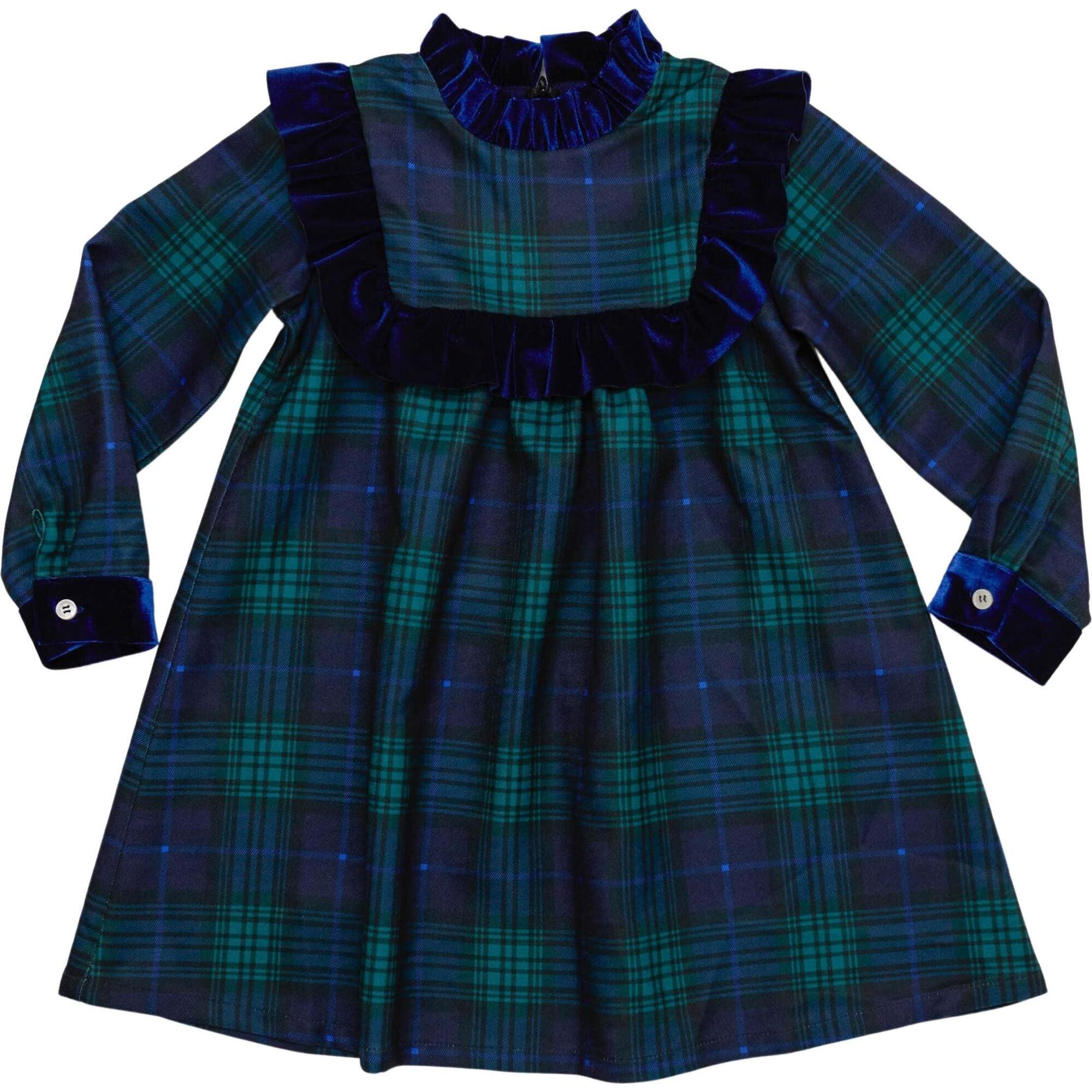 Nora Dress, Blackwatch Plaid - Dresses - 1