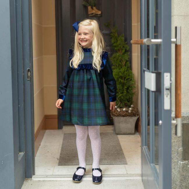 Nora Dress, Blackwatch Plaid - Dresses - 2