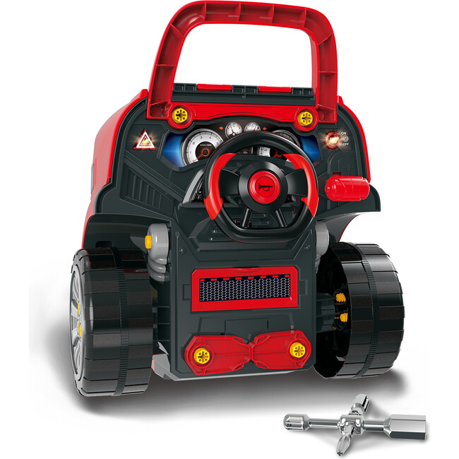 Truck Mechanic Engine Workshop (Red) - Cool Take Apart and Rebuild Engine with Remote Control Car Key - Transportation - 2