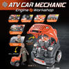 The Bubble Factory ATV Car Workshop in Orange- Take Apart & Rebuild Motor, Realistic Effects - Role Play Toys - 5