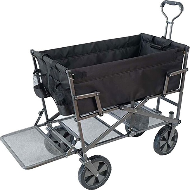 Double Decker Collapsible Wagon - Black